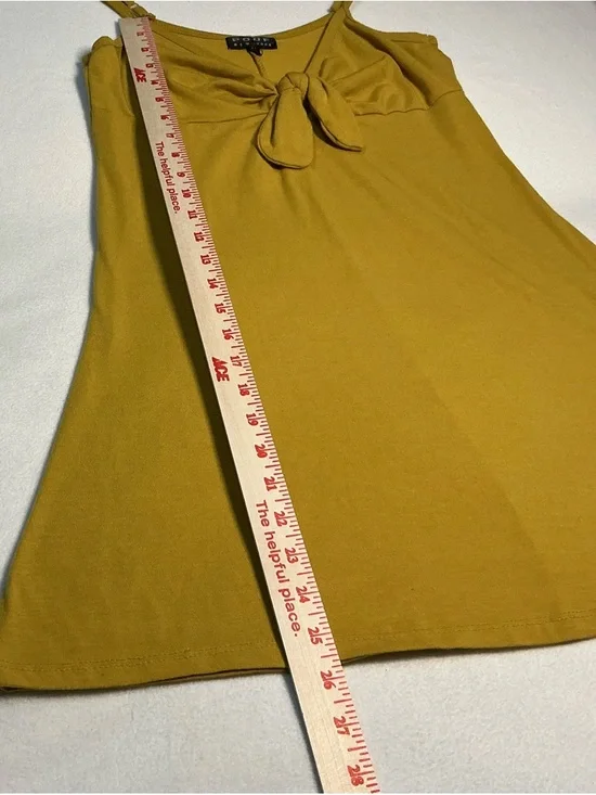 Tie-Front Mini Dress in Mustard yellow medium - Picture 6 of 9